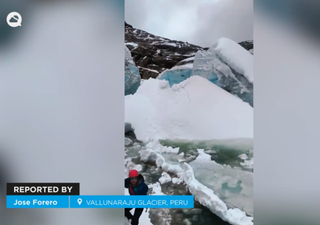 ¡Impresionante colapso del glaciar Vallunaraju, en Perú! Rescatistas en entrenamiento presenciaron el momento