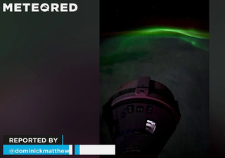 Stunning northern lights seen from space by the Starliner