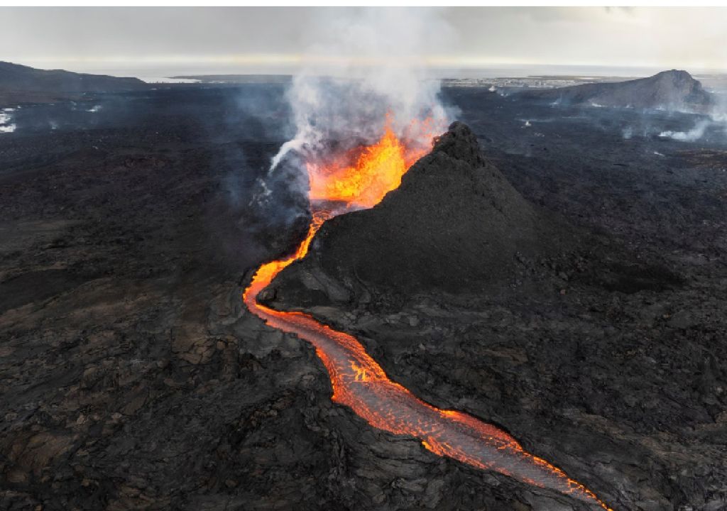 Astounding Lava Flows Block The Road To Grindavik In Iceland