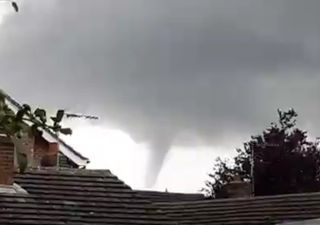 Impressive funnel clouds spotted across the UK