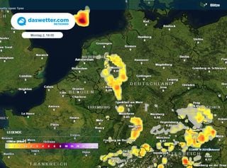 In diesen Regionen drohen in den nächsten Stunden starke Gewitter und Unwetter mit Hagel, Sturm und Starkregen