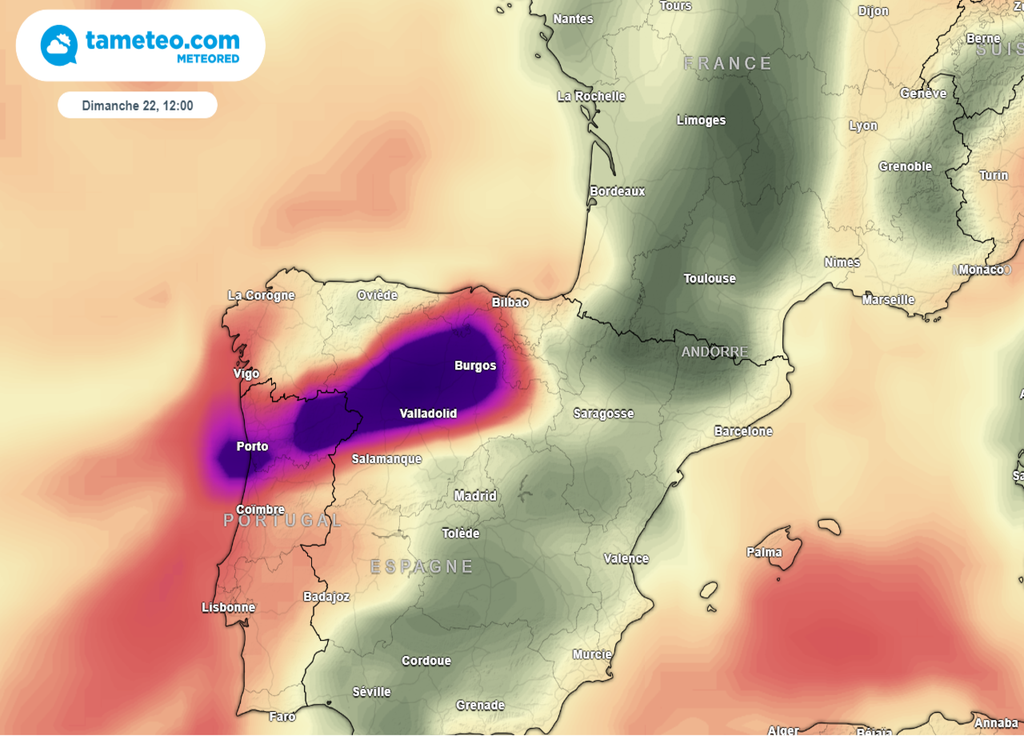 Fumées Portugal vers France