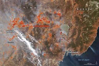 Incendios en el Lejano Oriente