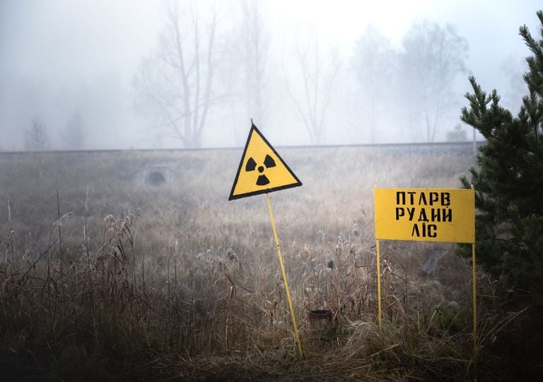 Sinais perigo radiação nuclear Chernobyl Sinais perigo radiação nuclear Chernobyl