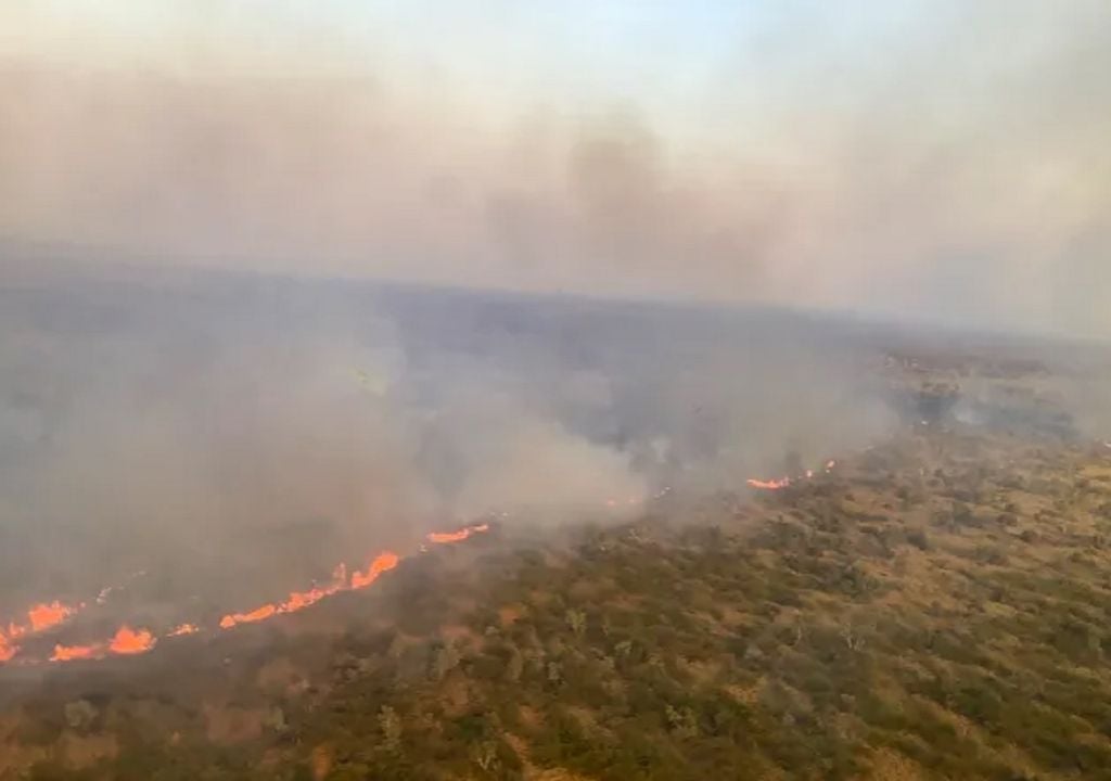 Incendio forestal al interior de Australia