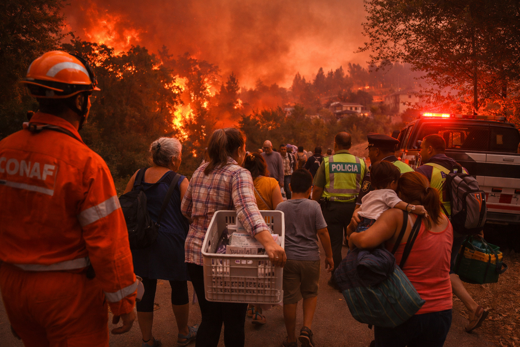 Evacuación en incendios forestales: a diferencia de otros desastres, las evacuaciones suelen definirse en tiempo real y dependen de información oportuna. La comunicación local es clave para guiar a las comunidades ante el avance del fuego.