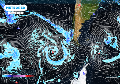 "Incluye al Biob&iacute;o": Meteored pronostica que sistema frontal se acerca con lluvia y rachas de 50 km/h a Chile centro-sur