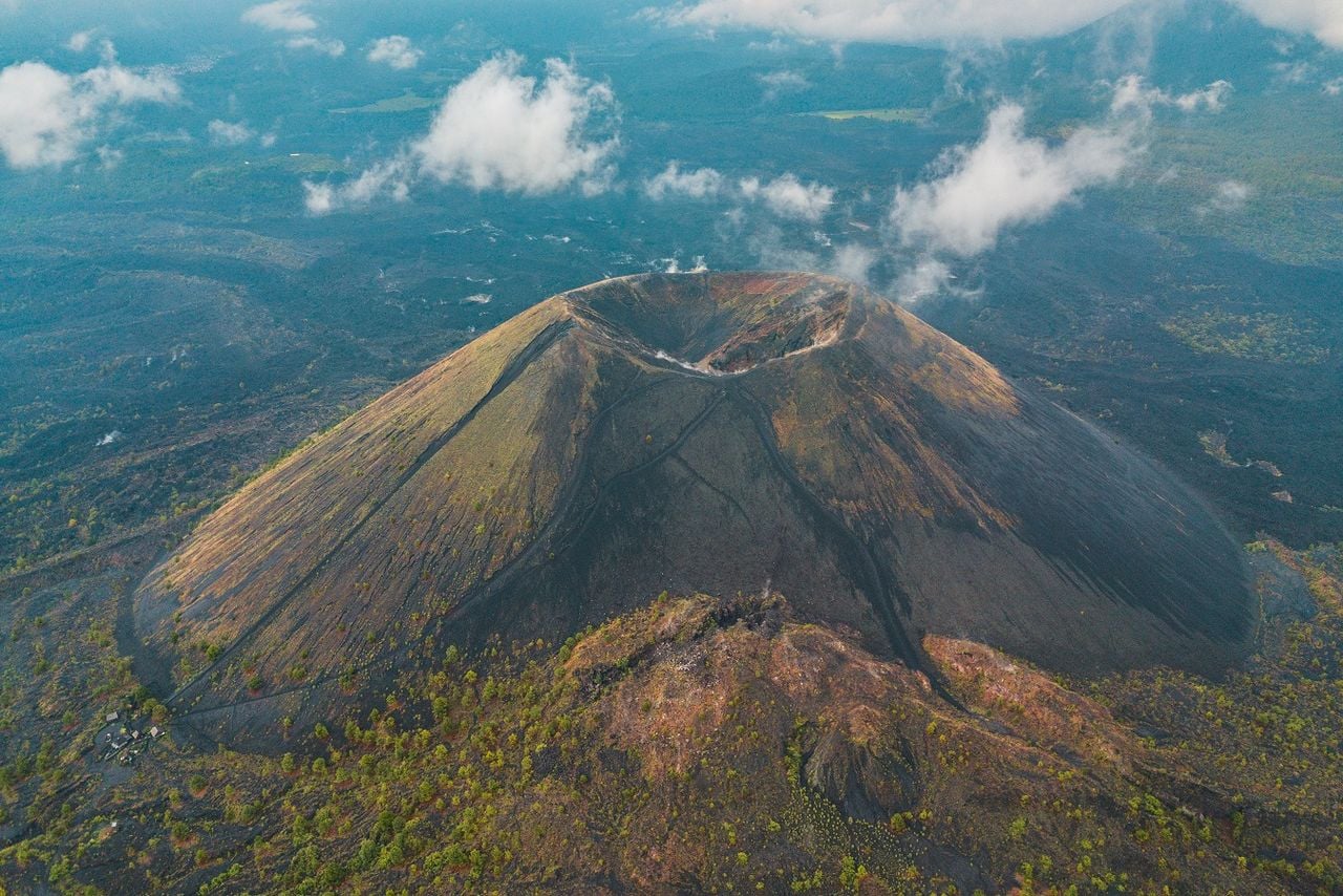 Una eccezionale vista del vulcano Paricutin, in Messico.