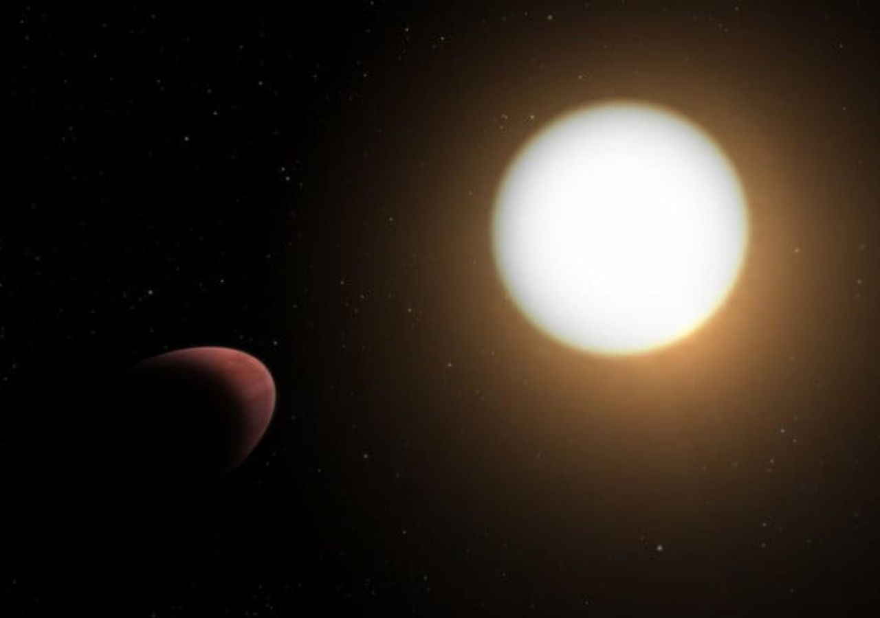la estrella alrededor de la cual gira este exoplaneta tiene una temperatura similar y es unas 1,7 veces más grande que nuestro Sol.