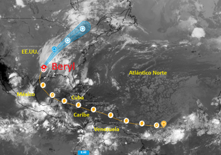 La increíble historia de Beryl: de onda tropical del este hasta huracán de categoría 5 e internarse por los EE.UU.