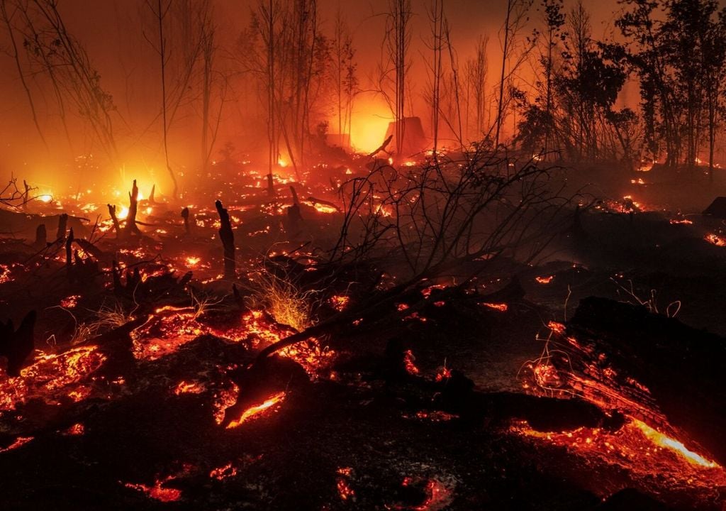 Incendio en Indonesia