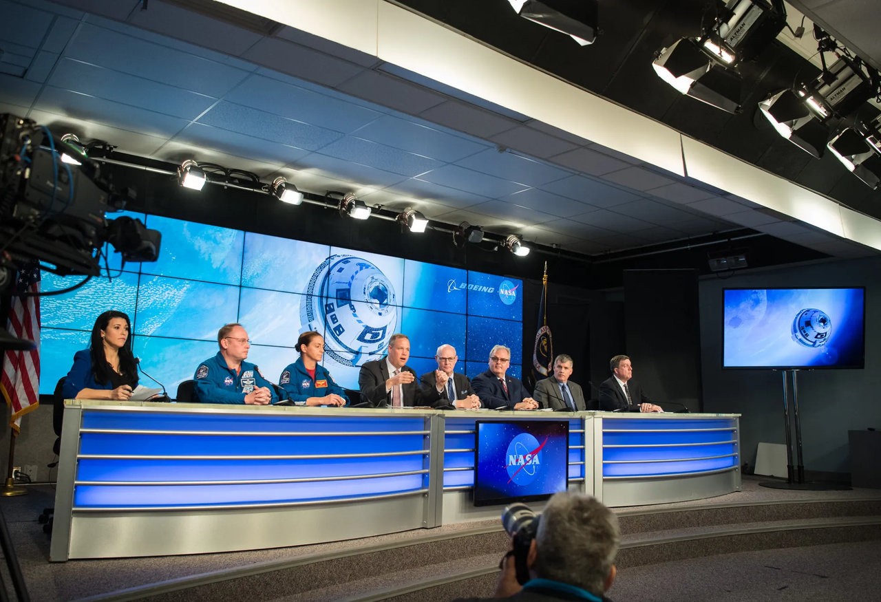 Conferencia de prensa de la NASA. Crédito: NASA
