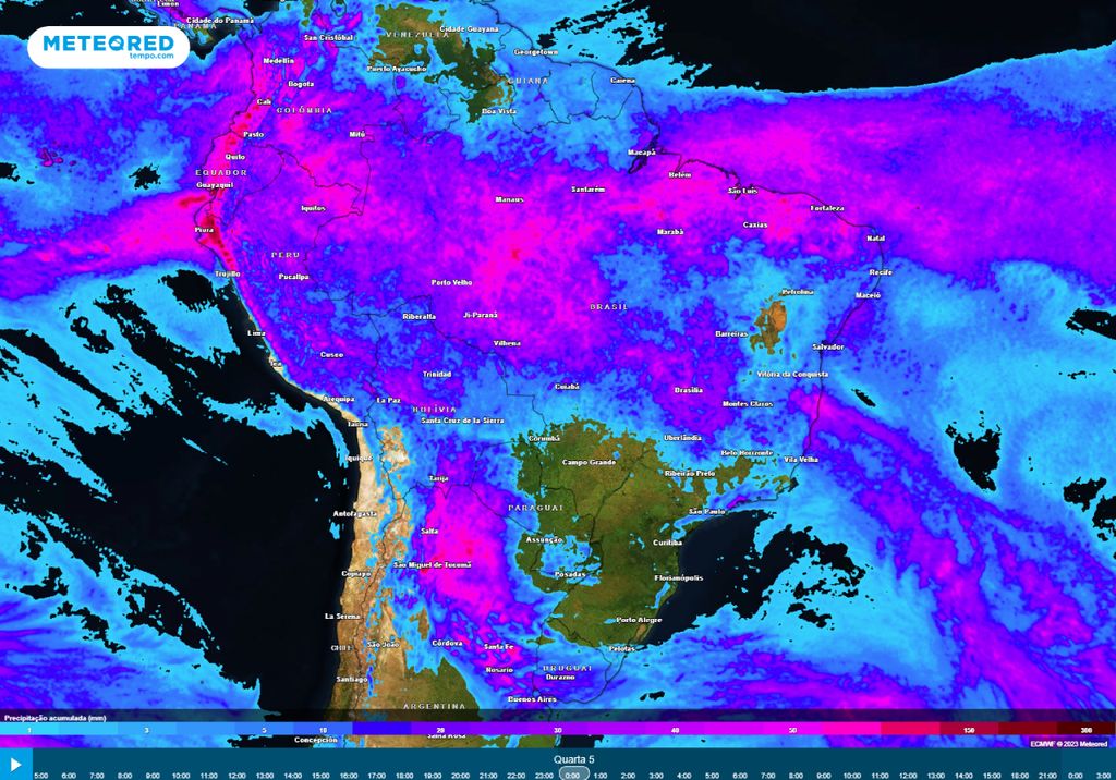 acumulado de precipitação ecmwf