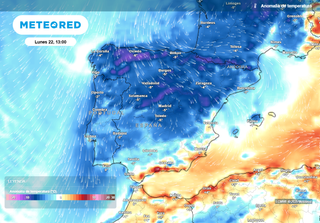 Inminente el bajón de temperaturas pronosticado: mediodías hasta 10 ºC más fríos a partir de mañana