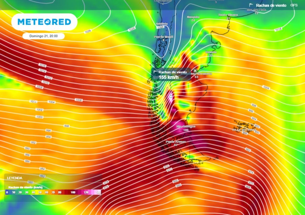 Pronóstico tiempo clima Argentina alerta roja Patagonia río atmosférico