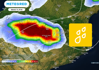 Inminentes lluvias superiores a los 100 l/m2 en zonas de Aragón y Cataluña: 