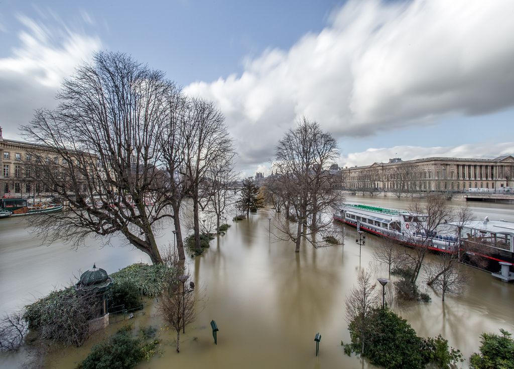 Crue de la Seine à Paris en 2016. Le niveau du fleuve avait dépassé les 6 mètres.