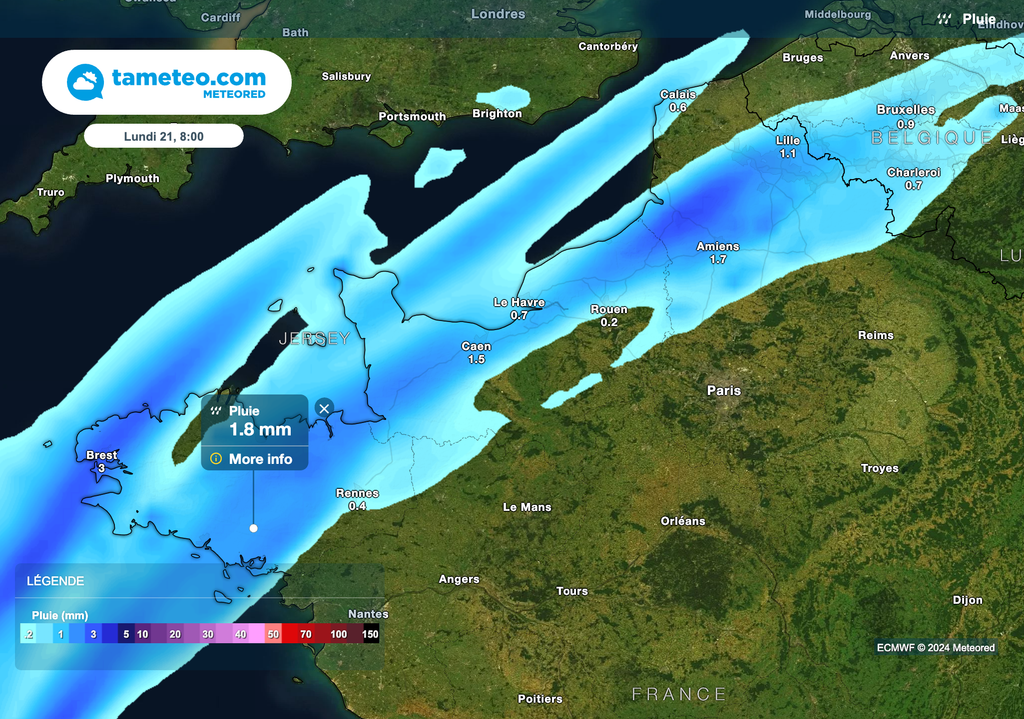 Météo pluvieuse dans le nord-ouest ce lundi matin. Météo pluvieuse dans le nord-ouest ce lundi matin.