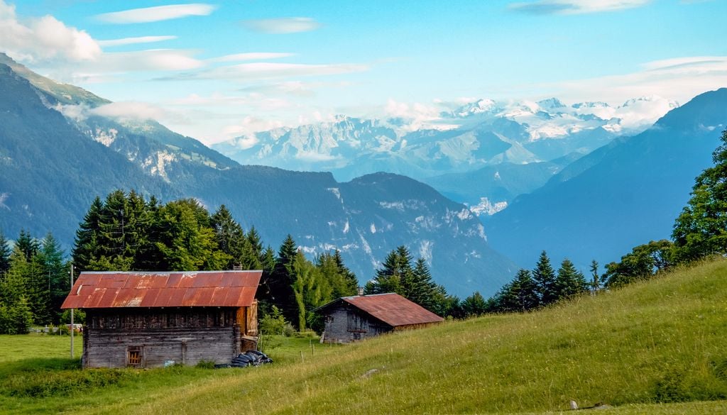 La vallée verdoyante de Villars-sur-Ollon en été.