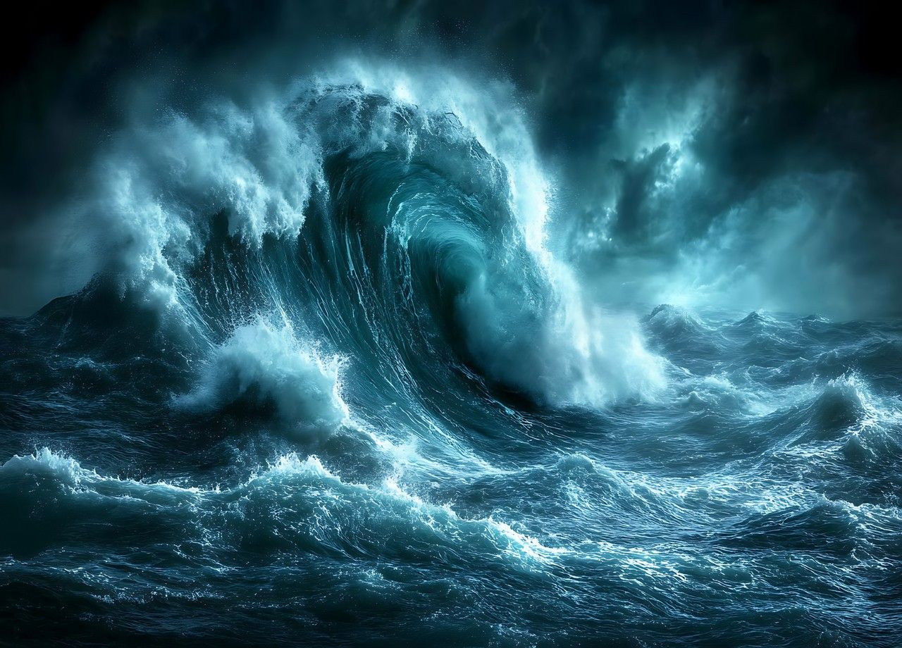 Les vagues océanique peuvent s'avérer particulièrement dangereuses, notamment lors des tempêtes où elles peuvent prendre la forme de véritables murs d'eau