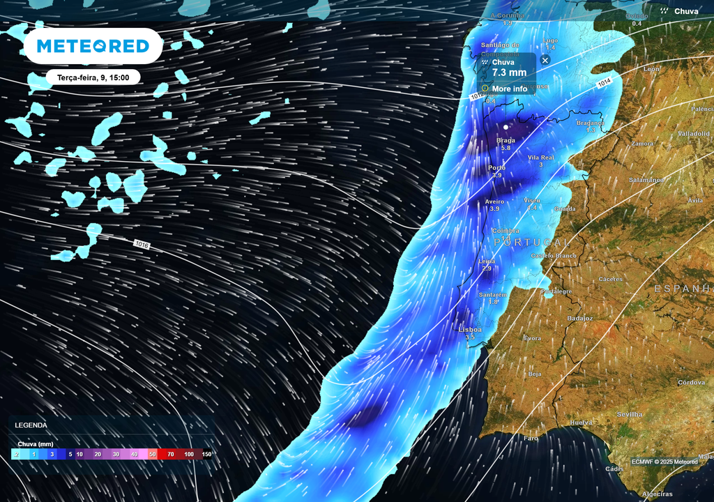 Mapa atmosférico: Chuva Mapa atmosférico: Chuva