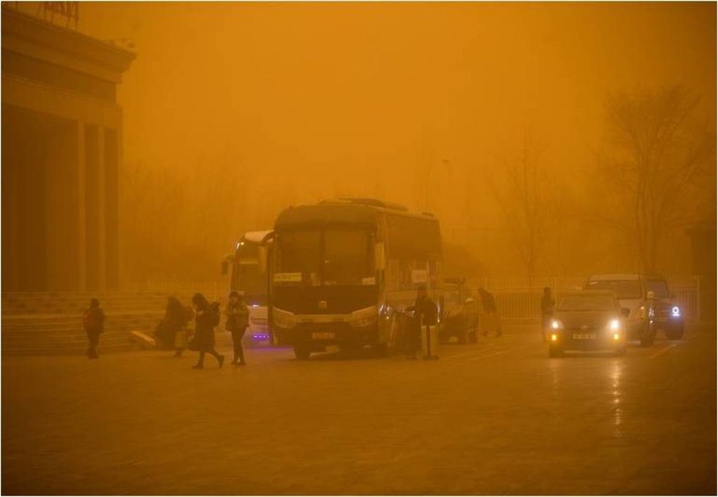 tempestade de poeira, China, Mongólia Interior, 2024