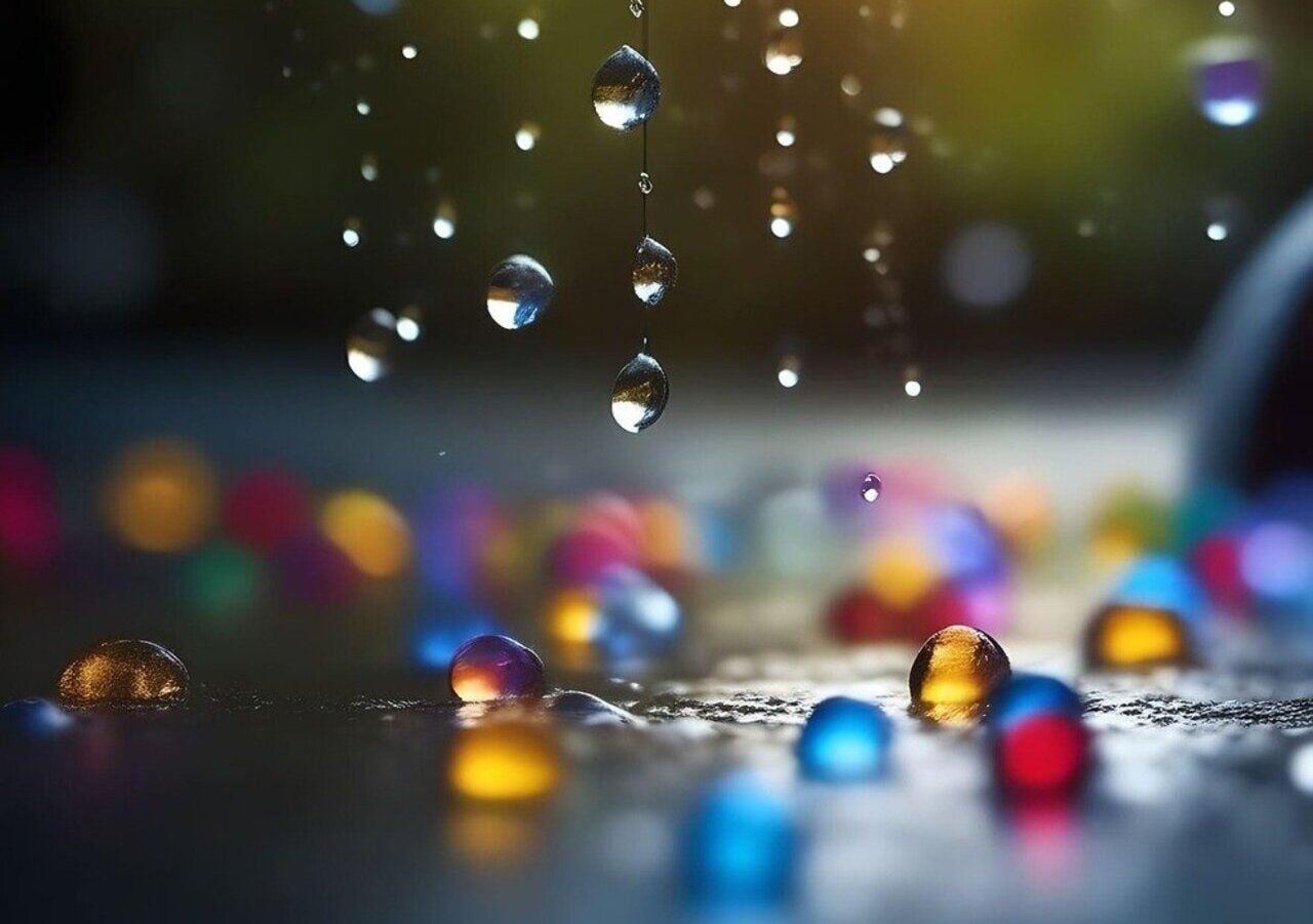 Das Metafluid der Studie besteht aus Kapseln, die reversibel auf Druck reagieren. Bild: AI generated by Akadarcee/Pixabay