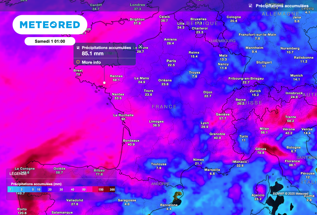 D'importantes pluies prévues cette semaine en France.