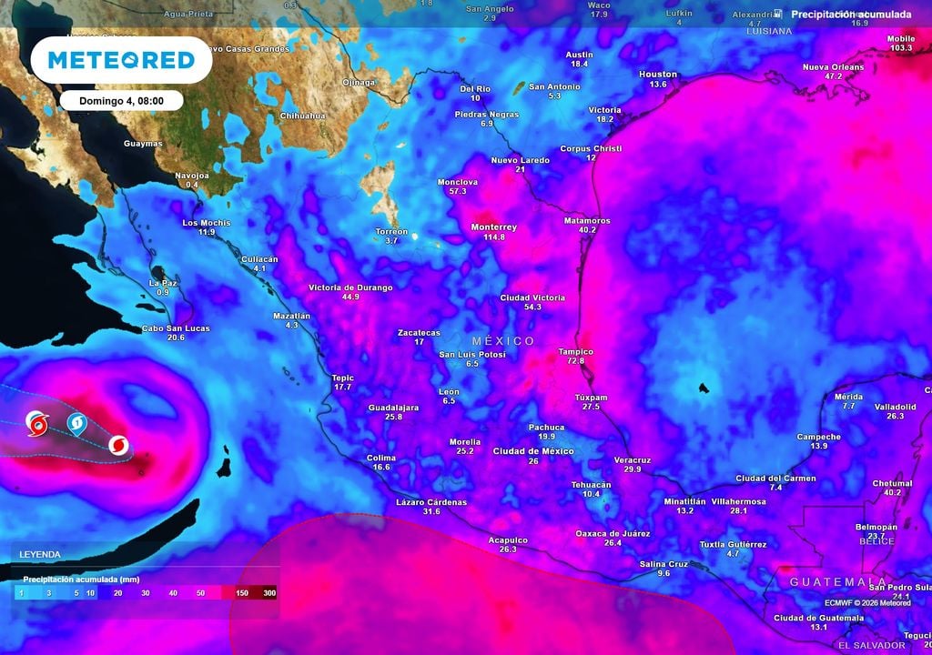 Gran parte del territorio nacional mantendrá Temporal Lluvioso con 20-50 mm y locales de 70-150 mm beneficiando el entorno y refrescándose; inundaciones serán probables.
