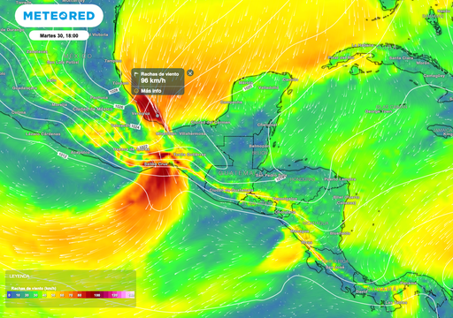 Intensas rachas de m&aacute;s de 100 km/h, se registran ya por el evento de "Norte" en costas de Veracruz y Tamaulipas