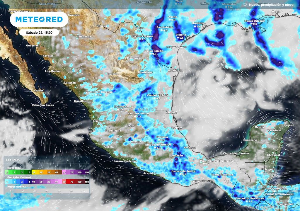 Pronóstico de nubosidad, lluvias y viento La inestabilidad se mantendrá este fin de semana, incluso aumentará en el noreste, centro y oriente con tormentas localmente severas, mientras el calor se regula.