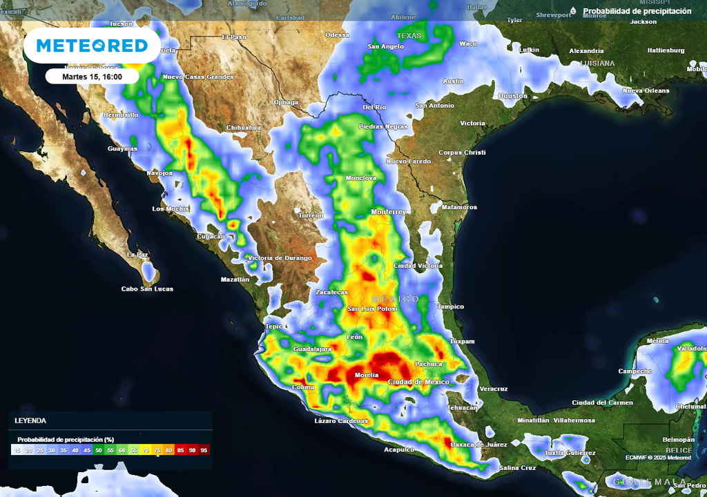 Pronóstico de probabilidad de lluvia