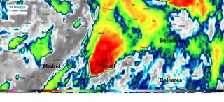 Intensas tormentas organizadas, SCM, se forman bajo la borrasca ex-Danielle