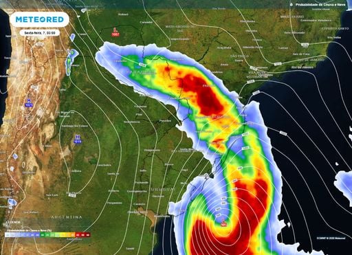 Intenso ciclone atinge a Regi&atilde;o Sul: alerta de temporais, ventos de 100 km/h e linha de instabilidade