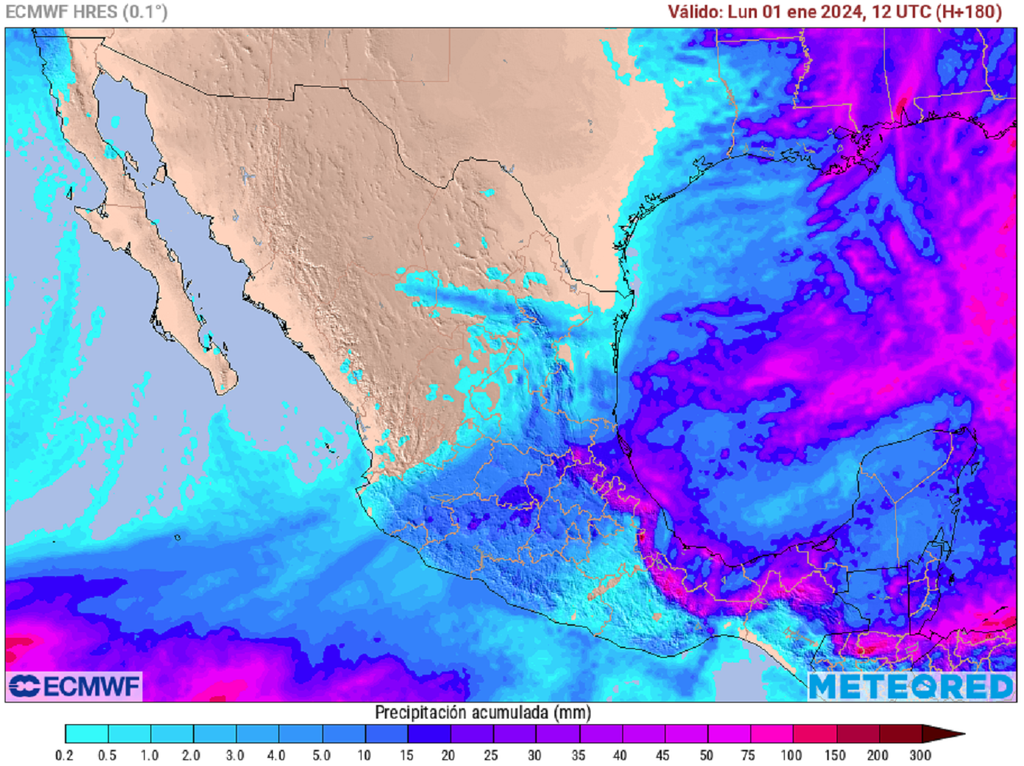 Lluvias por sistemas invernales