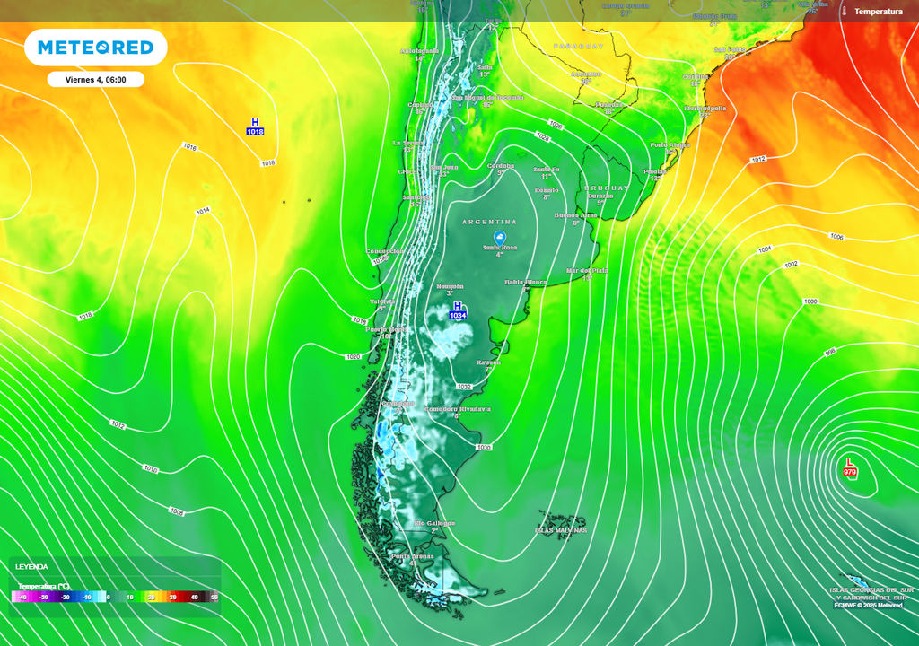 Tiempo Argentina clima pronóstico alerta frío polar