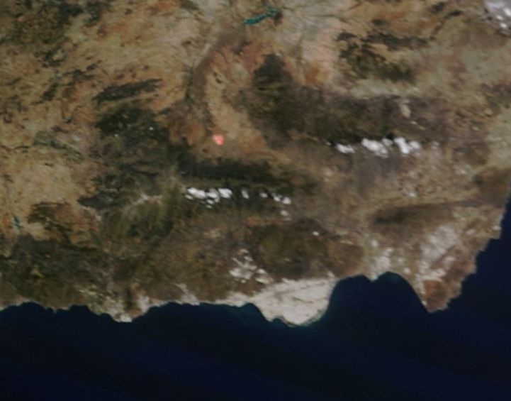 Imagen del sensor MODIS en el satélite Terra. Fuente: NASA
