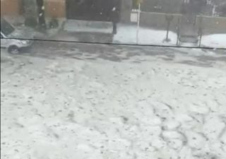 Intenso temporal de viento y granizo en Río Cuarto