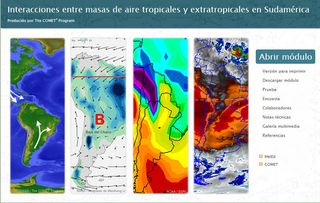 Interacciones entre masas de aire tropicales y extratropicales en Sudamérica