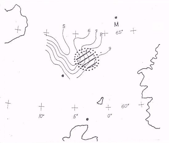 Interpretacion De Los Mapas Meteorológicos Para Su Utilizacion En La Pesca Los modelos de isotermas recuerdan los empleados con las topografías relativas ( 500 a 1000 milibares) para indicar las zonas donde el aire, un movimiento vertical ascendente. El autor en colaboración con el profesor Miguel Ballester, demostraron en Junio de 1982, en un trabajo publicado en la Universidad de Baleares, que las zonas donde el agua marina sufren un movimiento vertical experimentan una divergencia relativa positiva es decir ascienden del fondo marino a la superficie, upwelling.