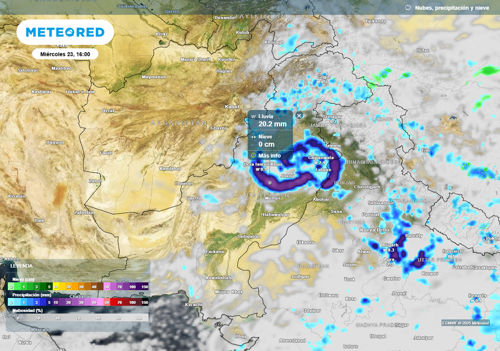 Inundaciones en Pakistán, Babusa, Meteored, Chile