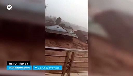 Inundaciones repentinas y severas en Vietnam da paso a deslizamientos de lodo que golpean a Lai Ch&acirc;u y otras aledeas