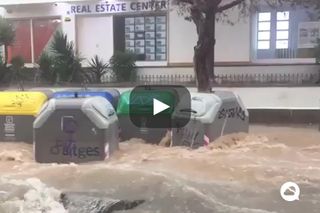 Inundaciones en Sitges: 45mm en menos de una hora
