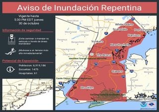 Inundaciones repentinas en la ciudad de Nueva York, anegaron calles y ocasionan el fallecimiento de dos personas