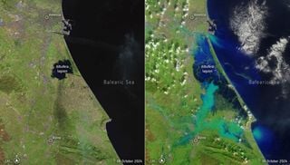 Antes e depois em Espanha: imagens de satélite mostram impacto das inundações mortais em Valência