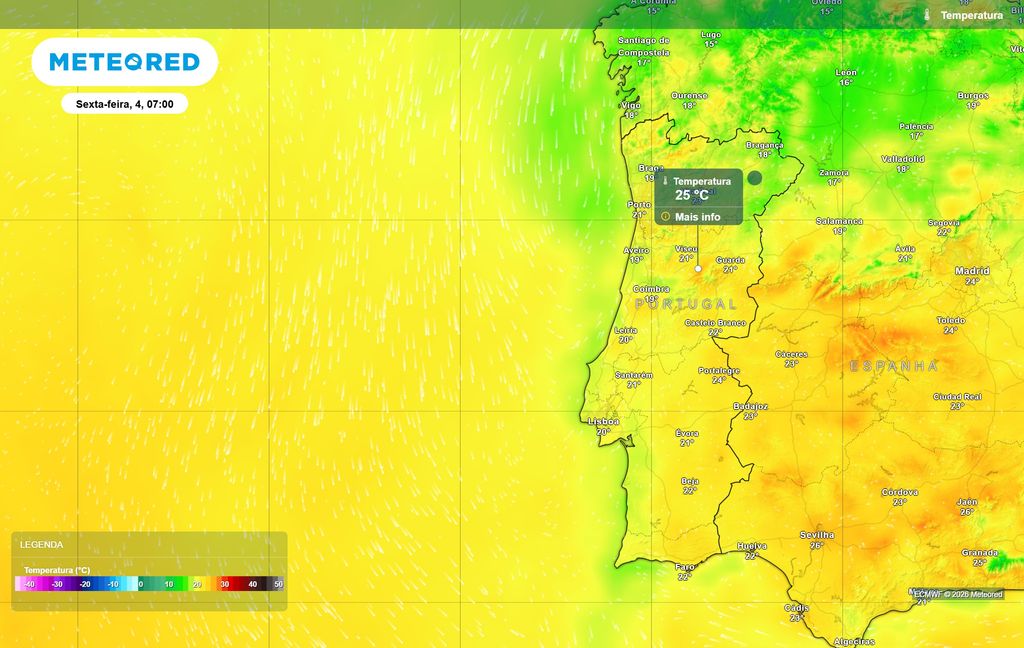 Noites tropicais à vista para a segunda metade da semana numa extensão progressivamente maior de Portugal continental.