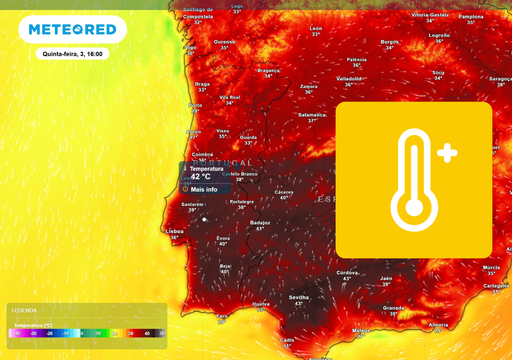 Invas&atilde;o de ar subtropical em Portugal: o pico do calor chegar&aacute; na quinta-feira, 3 de setembro - at&eacute; 42 &ordm;C