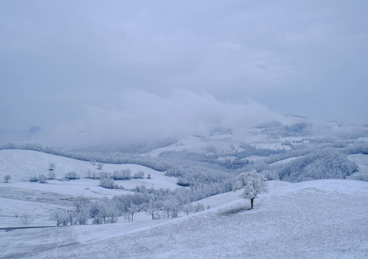 Solo negli ultimi giorni è caduta una bella quantità di neve sull'Appennino, imbiancando abbondantemente le zone interne di Emilia-Romagna, Toscana, Marche, Umbria, Abruzzo e Lazio.