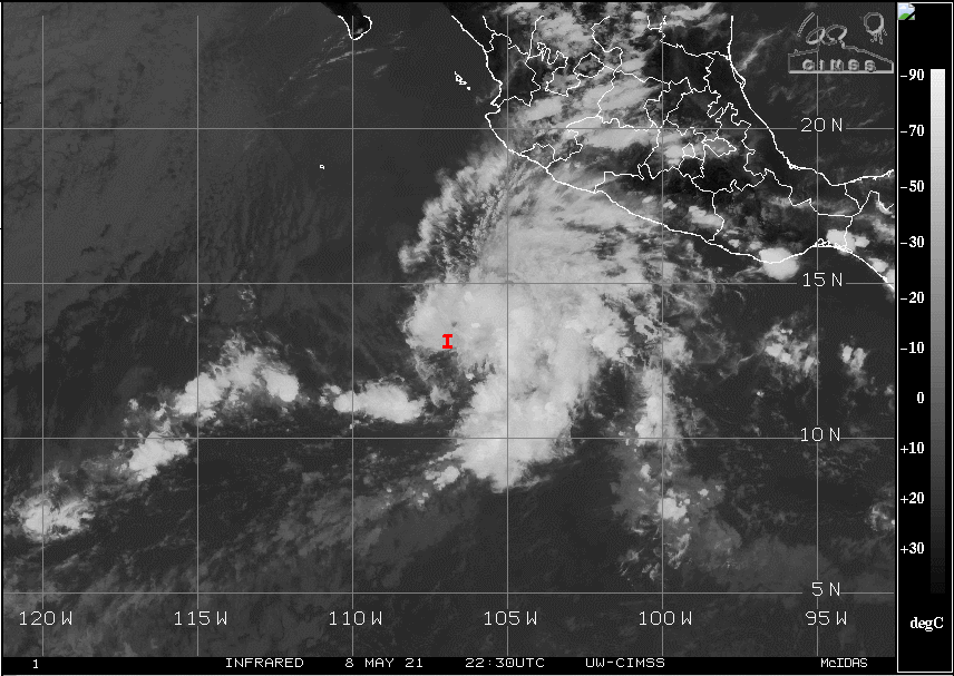 Invest 90E: 80 % de ser nombrado como ciclón tropical Andres