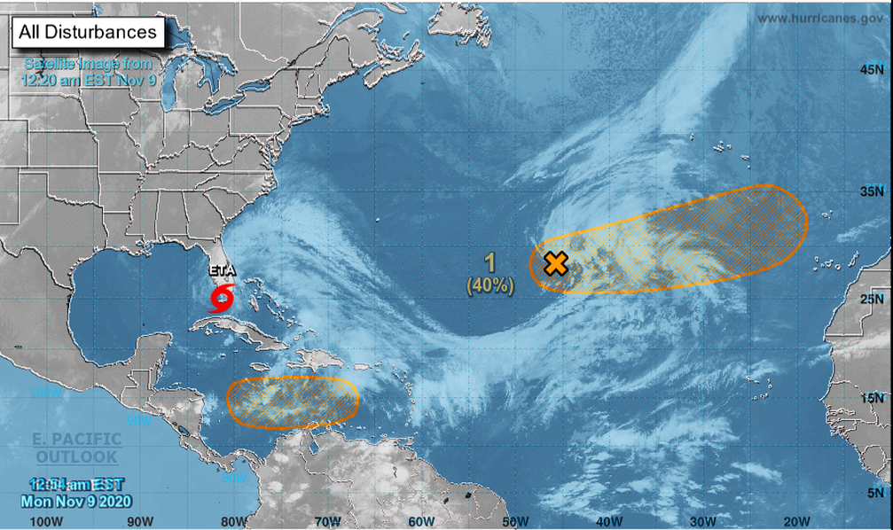 Invest 97L aún más organizado la tormenta subtropical Theta más cerca